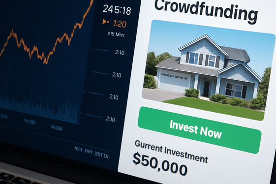Invest in Dividend Stocks or Real Estate Crowdfunding illustration
