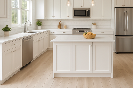 Whitewashed Wide Plank Engineered Wood illustration