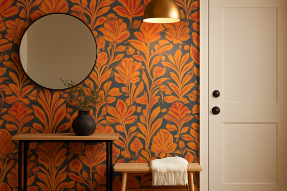 Incorporate Bold Wallpaper for a Stunning Backdrop illustration