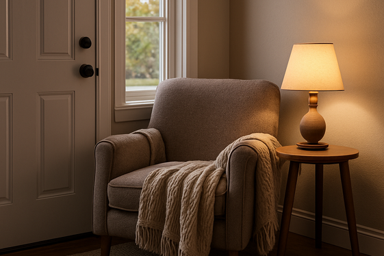Create a Cozy Reading Nook Near Your Door illustration