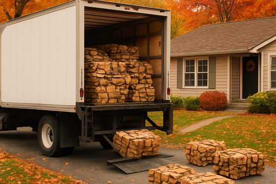 Mobile Firewood Sales and Delivery illustration
