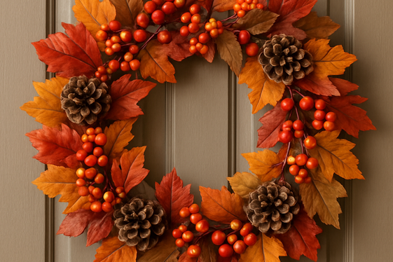 Personalized Fall Wreath Making and Sales illustration