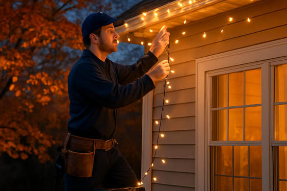 Holiday Light Installation and Takedown illustration