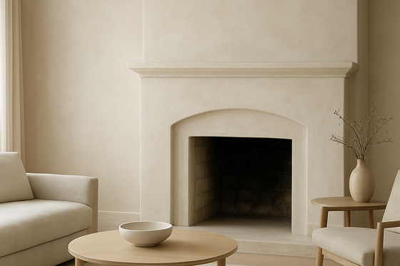 Paint the Fireplace in a Soft Neutral Tone illustration