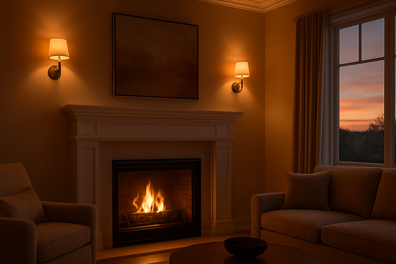 Add Ambient Lighting Around the Fireplace illustration
