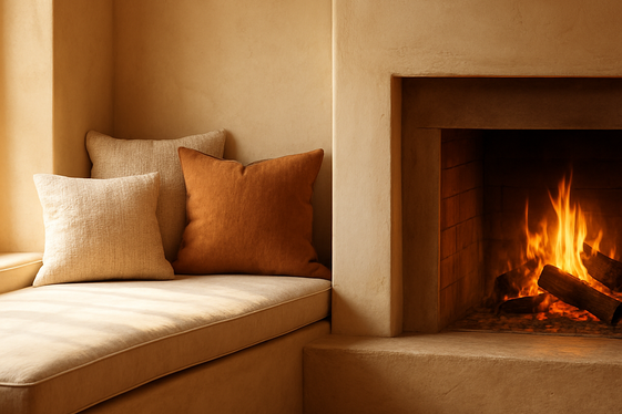 Build a Fireplace Bench for Extra Seating illustration