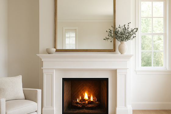Add a Mirror Above the Fireplace to Brighten the Room illustration