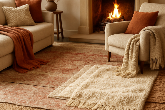 Layer Soft Textiles Like Rugs and Throw Blankets illustration
