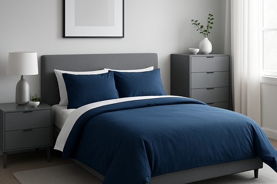 Mixing Modern Furniture with Classic Gray and Blue Palettes illustration