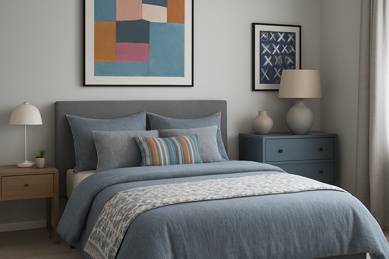 Using Gray and Blue for Gender-Neutral Bedroom Designs illustration
