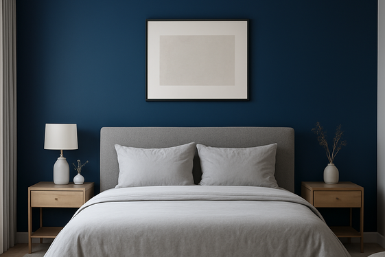 Using Blue Accent Walls Against Soothing Gray Backdrops illustration