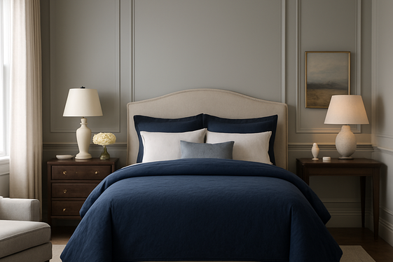 Combining Navy Blue with Soft Gray for Timeless Elegance illustration