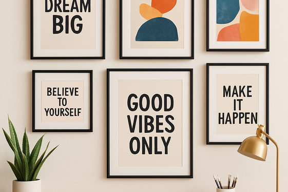 Add Inspiring Artwork and Quotes illustration