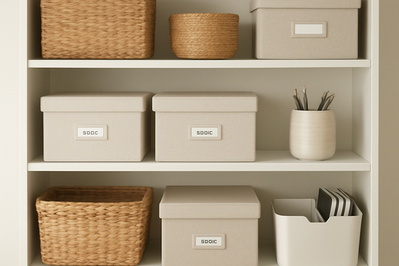 Organize with Stylish Storage Solutions illustration
