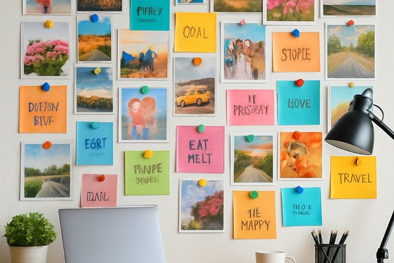 Design a Vision Board Wall for Motivation illustration