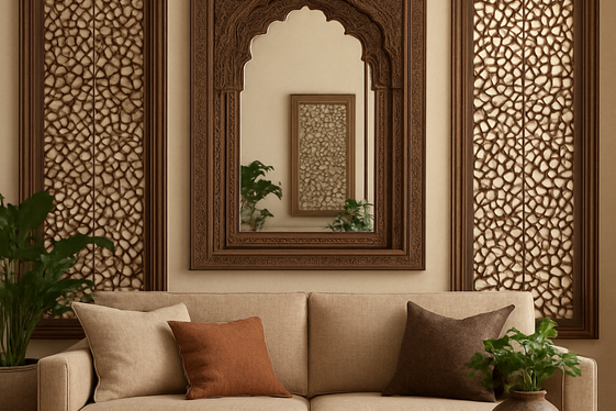 Adding Statement Indian Mirrors and Screens illustration