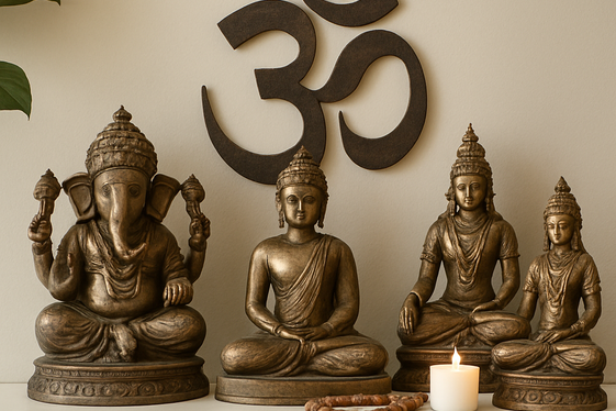 Sacred Symbols and Statues for Spiritual Vibes illustration