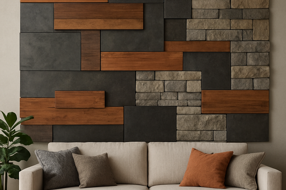 Mixed Material Wall Treatments for Visual Interest illustration