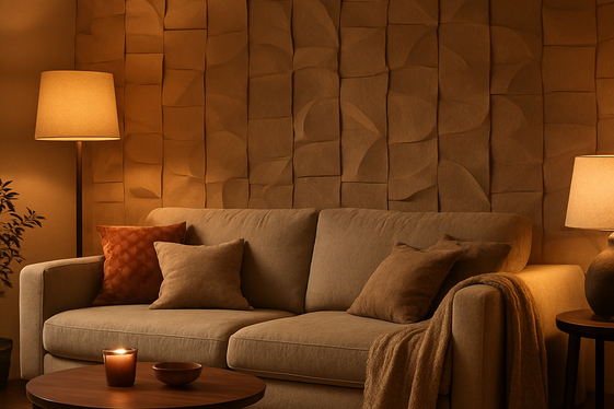 Cozy Textured Wall Panels for Depth and Warmth illustration