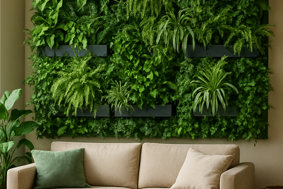 Indoor Plant Wall for a Breath of Fresh Air illustration