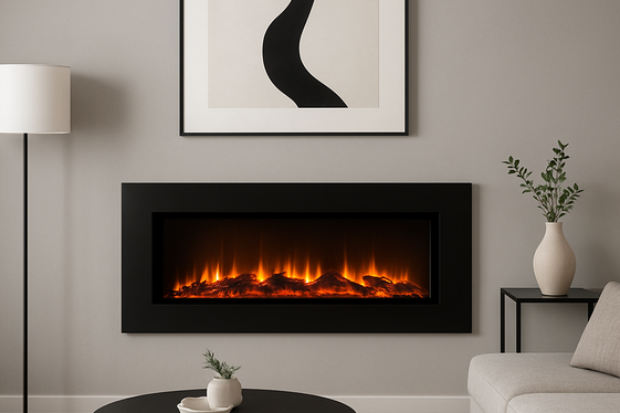 Wall-mounted Fireplace for Cozy Elegance illustration