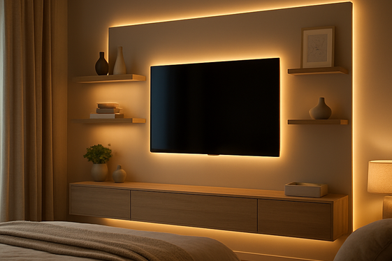 Floating Shelves and Ambient Lighting for a Cozy Feel illustration