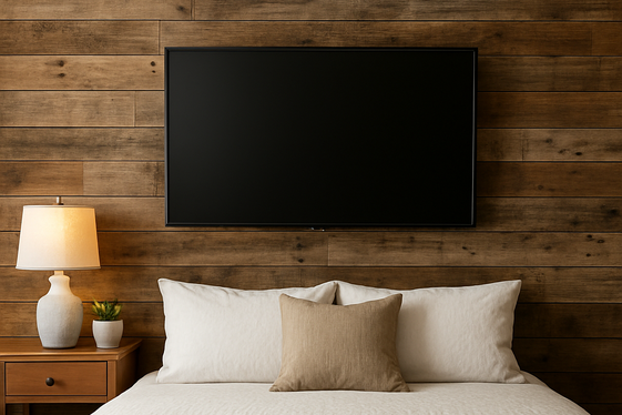 Rustic Reclaimed Wood Feature Wall illustration
