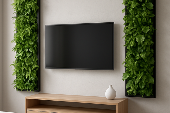 Vertical Gardens Flanking the TV illustration