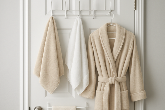 Utilize Hooks and Racks on Doors illustration