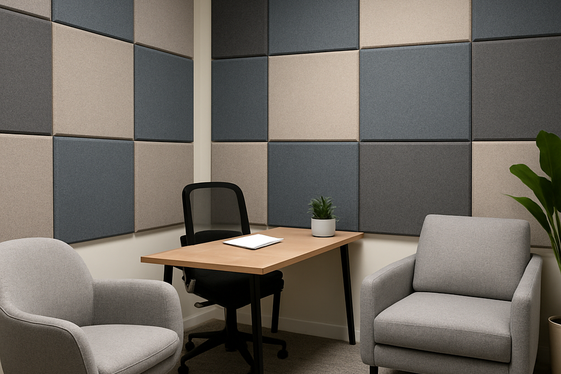 Install sound-absorbing panels illustration