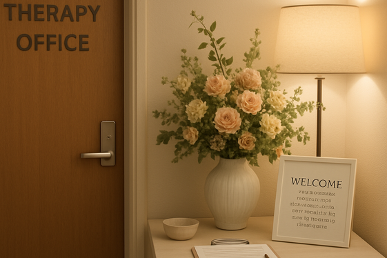Create a welcoming entryway ambiance illustration