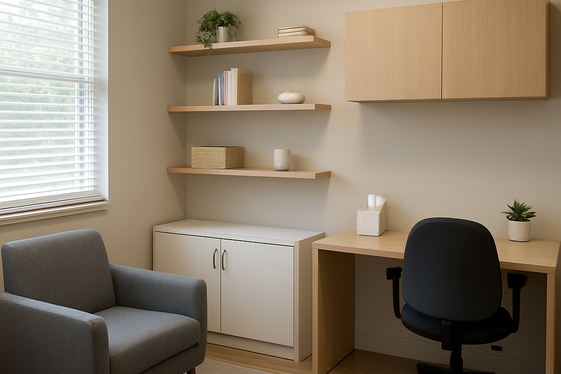 Use wall-mounted storage solutions illustration