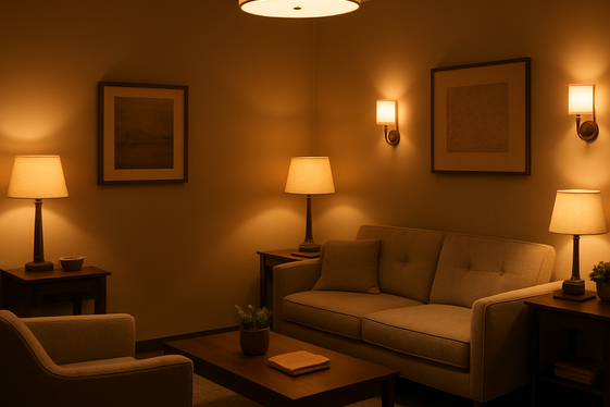 Incorporate soft, layered lighting illustration