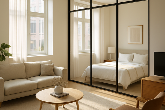 Use Glass or Transparent Dividers for Light Flow illustration