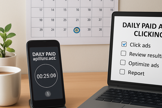 How to Stay Consistent and Earn Daily Clicking Ads illustration