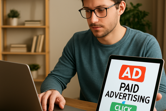 Combining Paid Ad Clicking with Freelance Side Hustles illustration
