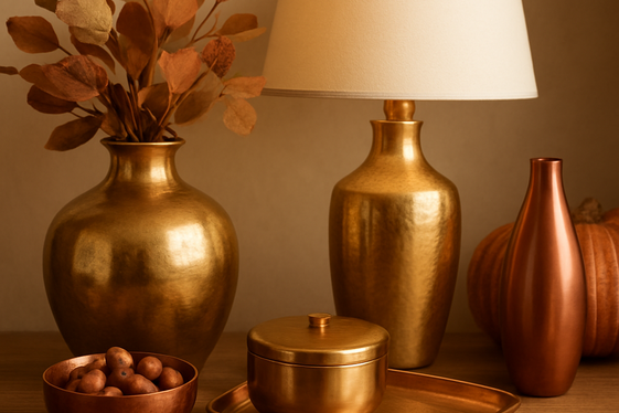 Bring in Metallic Accents in Gold and Copper illustration
