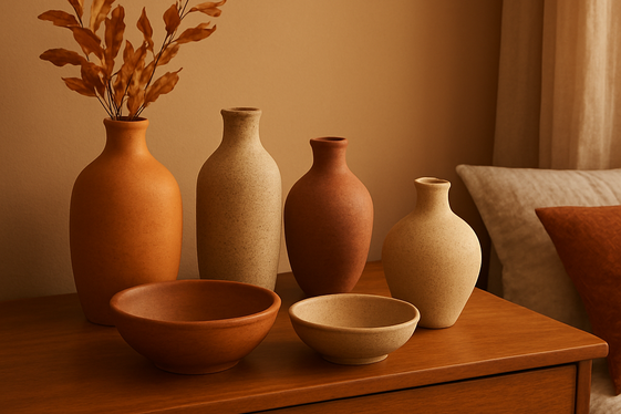 Introduce Warm Ceramic and Clay Accessories illustration