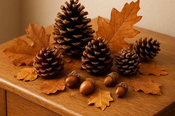 Decorate with Natural Elements Like Pinecones and Leaves illustration