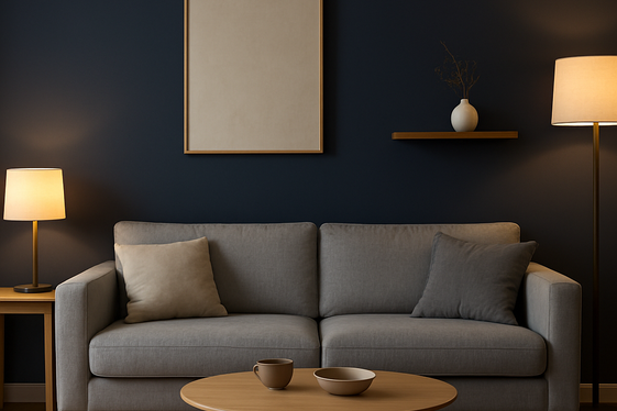Using Navy Blue Accent Walls for Bold Impact illustration