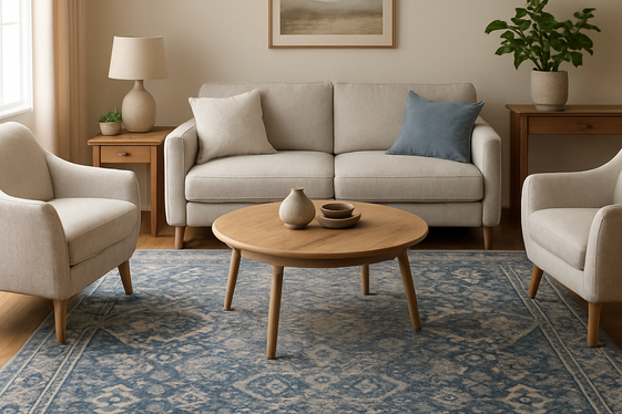 Choosing Area Rugs that Complement Grey and Blue Palettes illustration