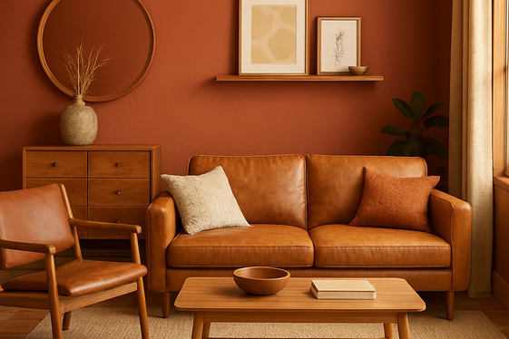 Warm Terracotta Tones for Cozy Living Rooms illustration