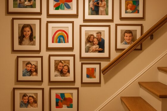 Create a Gallery Wall Along the Staircase illustration
