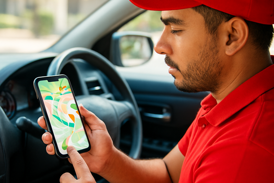 GPS and Navigation Apps for Delivery and Rideshare Gigs illustration