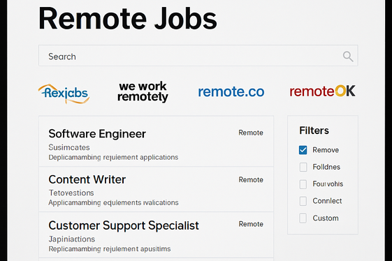 Top Websites to Apply for Remote Content Moderator Jobs in illustration
