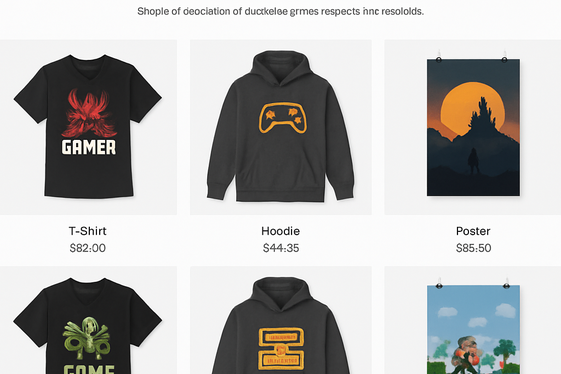 Design and Sell Gaming Merchandise illustration