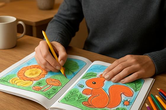 Freelance Coloring for Children's Books illustration