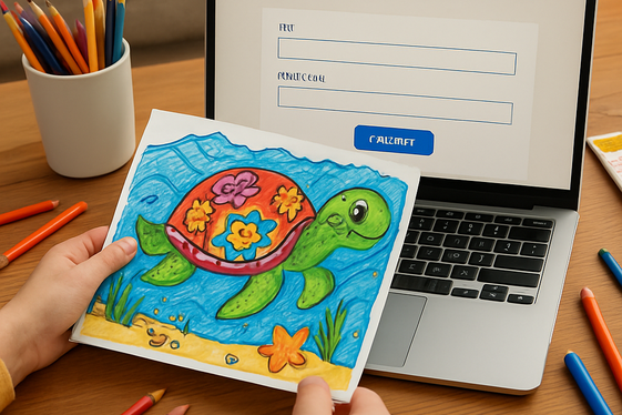 Participating in Paid Coloring Contests illustration