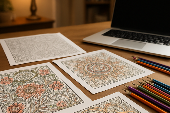 Creating Custom Adult Coloring Pages illustration