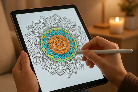 Coloring Mandalas for Mindfulness Apps illustration